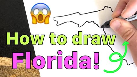 flerida drawing easy|how to draw florida.